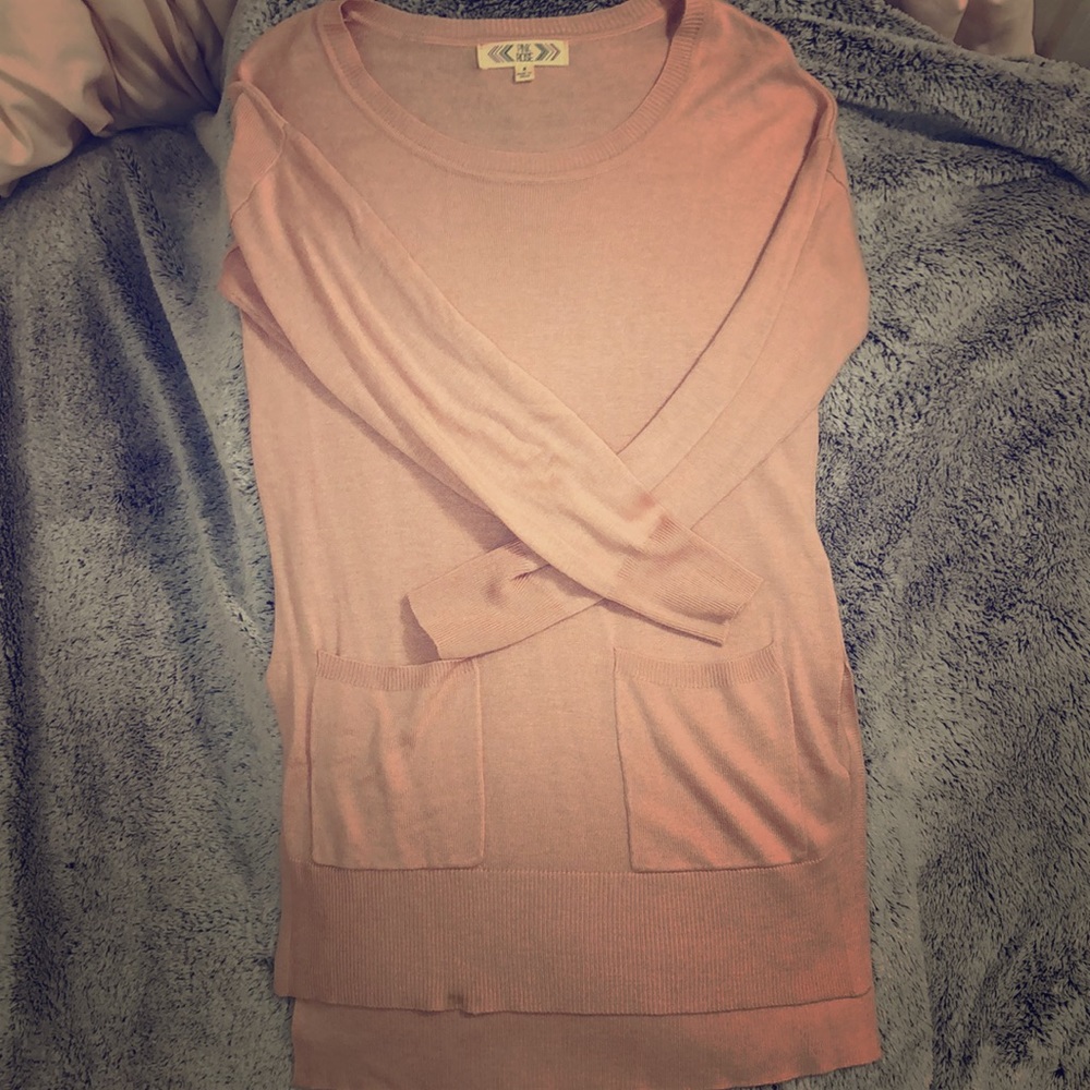 blush pink sweater!